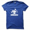 Shirt Bruce Lee blanc/bleu royal pour homme et femme