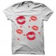 Shirt Kisses rouge à lèvres blanc pour homme et femme