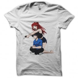 Shirt manga gamers blanc pour homme et femme