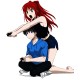 Shirt manga gamers blanc pour homme et femme