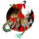 Shirt five shaolin animals logo blanc pour homme et femme