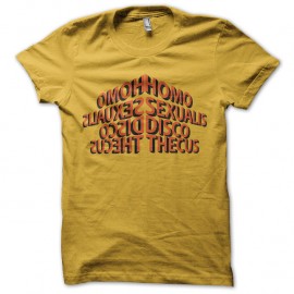 Shirt homosexualis discothecus nouvelle version jaune pour homme et femme