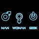Shirt man woman geek noir pour homme et femme