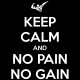 Shirt Keep Calm and No Pain No Gain noir pour homme et femme