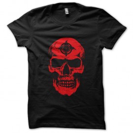 Shirt red skull noir pour homme et femme