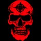 Shirt red skull noir pour homme et femme