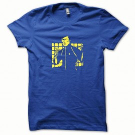 Shirt Bruce Lee jaune/bleu royal pour homme et femme