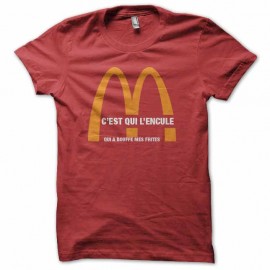 Shirt frites mc donalds rouge pour homme et femme