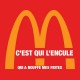 Shirt frites mc donalds rouge pour homme et femme