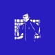Shirt Bruce Lee blanc/bleu royal pour homme et femme