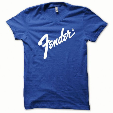 Shirt Fender original Blanc/Bleu Royal pour homme et femme