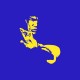 Shirt Bruce Lee jaune/bleu royal pour homme et femme