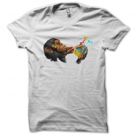Shirt monkey rubiks cube blanc pour homme et femme