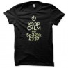 Shirt Keep Calm and Speak Leet noir pour homme et femme