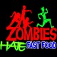 Shirt Zombies hate fast food noir pour homme et femme