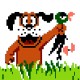 Shirt chien duck hunt blanc pour homme et femme