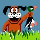 Shirt chien duck hunt bleu ciel pour homme et femme