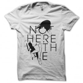 Shirt not here with me blanc pour homme et femme