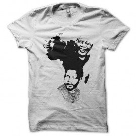 Shirt Nelson Mandela Africa blanc pour homme et femme