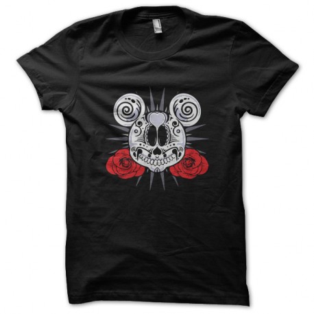 Shirt skull Mickey noir pour homme et femme