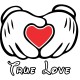 Shirt Mickey et L'amour en blanc pour homme et femme