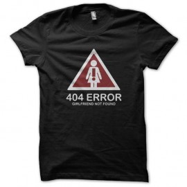 Shirt 404 error girl friend not found noir pour homme et femme