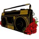 Shirt stereo and roses blanc pour homme et femme
