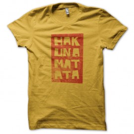 Shirt Hakuna Matata Jaune pour homme et femme