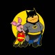 Shirt winnie l'ourson se la joue batman noir pour homme et femme