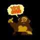 Shirt monkey yo bitch noir pour homme et femme