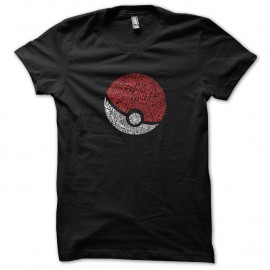 Shirt master ball pokemon noir pour homme et femme