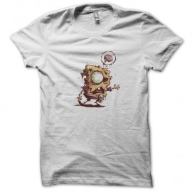 Shirt bob l eponge en zombie blanc pour homme et femme