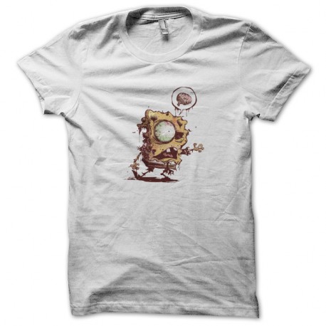 Shirt bob l eponge en zombie blanc pour homme et femme