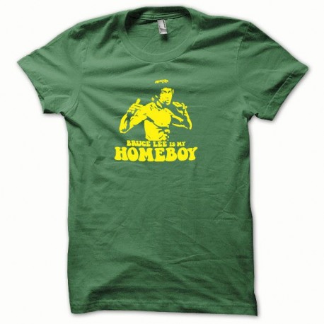 Shirt Bruce Lee jaune/vert bouteille pour homme et femme