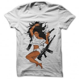 Shirt fill sexy dangereuse blanc pour homme et femme