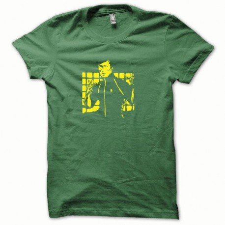 Shirt Bruce Lee jaune/vert bouteille pour homme et femme