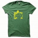 Shirt Bruce Lee jaune/vert bouteille pour homme et femme
