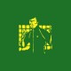 Shirt Bruce Lee jaune/vert bouteille pour homme et femme