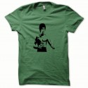 Shirt Bruce Lee noir/vert bouteille pour homme et femme
