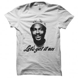 Shirt Marvin Gaye Let's Get it on blanc pour homme et femme