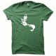 Shirt Bruce Lee blanc/vert bouteille pour homme et femme