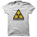 Shirt patroactif parodie logo nucléaire radioactif blanc pour homme et femme
