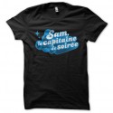 Shirt Sam capitaine de soirée noir pour homme et femme