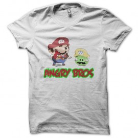 Shirt angry bros blanc pour homme et femme