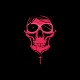 Shirt pink skull noir pour homme et femme