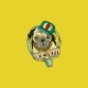 Shirt Pug life jaune pour homme et femme