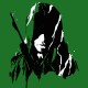 Shirt Green Arrow artistique vert pour homme et femme