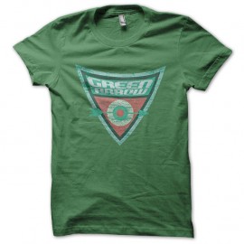 Shirt Green Arrow logo vintage avec effets vieux vert pour homme et femme