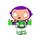 Shirt stewie lightyear blanc pour homme et femme