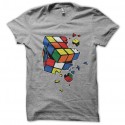 Shirt Rubik's cube style Sheldon Cooper gris pour homme et femme